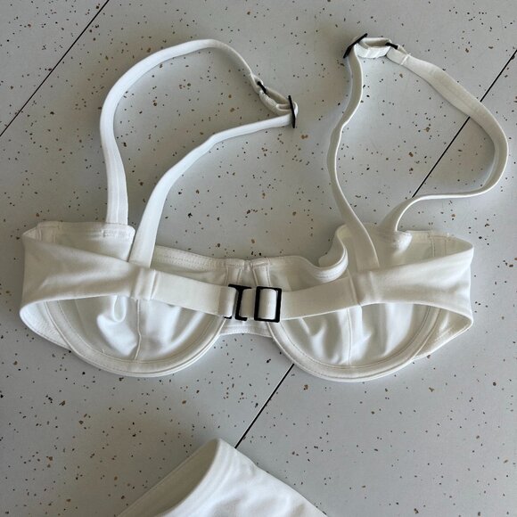 CUUP Swim Suit - Balconette top & Tap bottoms (WHITE) - Picture 5 of 8